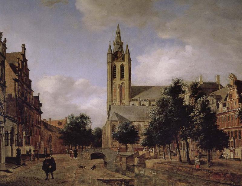 Jan van der Heyden Old church landscape Germany oil painting art